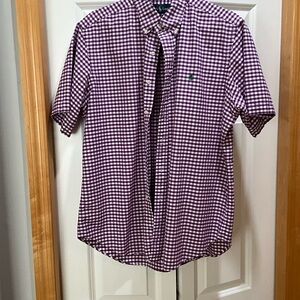 Men's Polo Ralph Lauren Purple Checkered Shirt, L